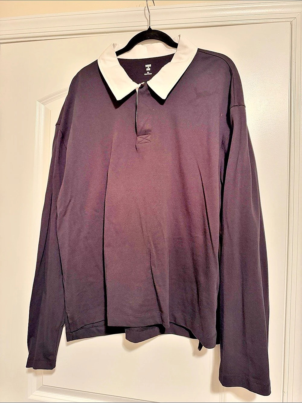 Mode One Color Block Long Sleeve Polo XL NWT